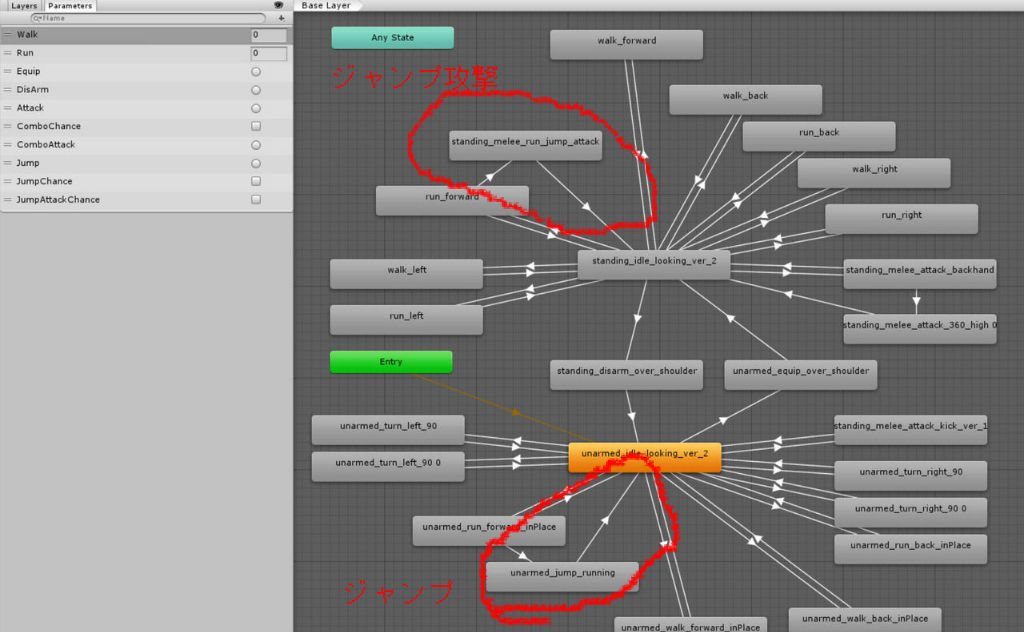 アニメーション ジャンプモーションを付けてみた ジャンプ攻撃モーションもあるよ 前編 Unity3d ねぎたまらぼ