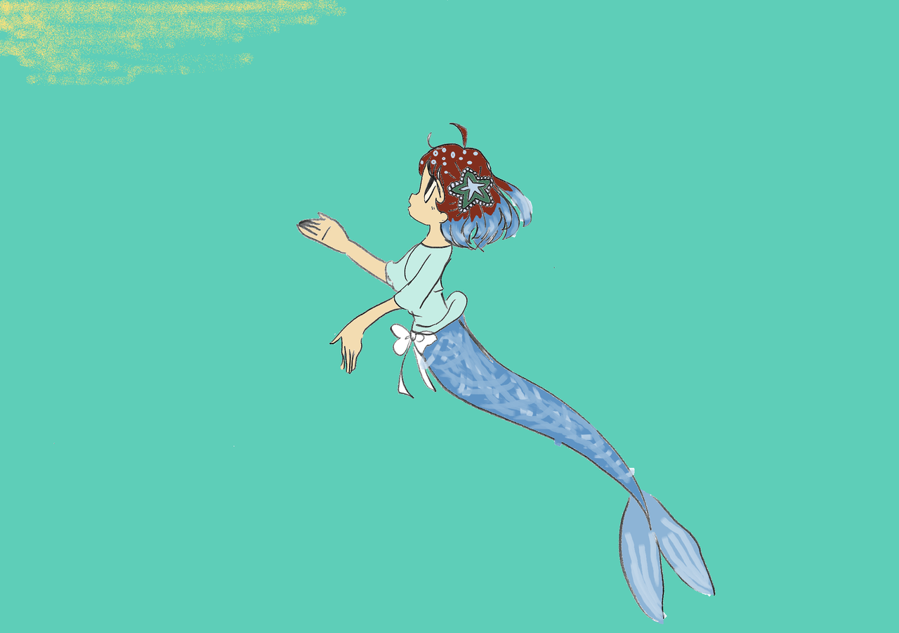 美しい人魚と人魚姫の絵 小学生 絵筆ちゃんのblog