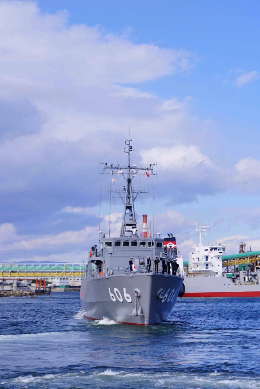掃海艇 はつしま 四日市港出港 18 2 11 すーさんの艦活日記