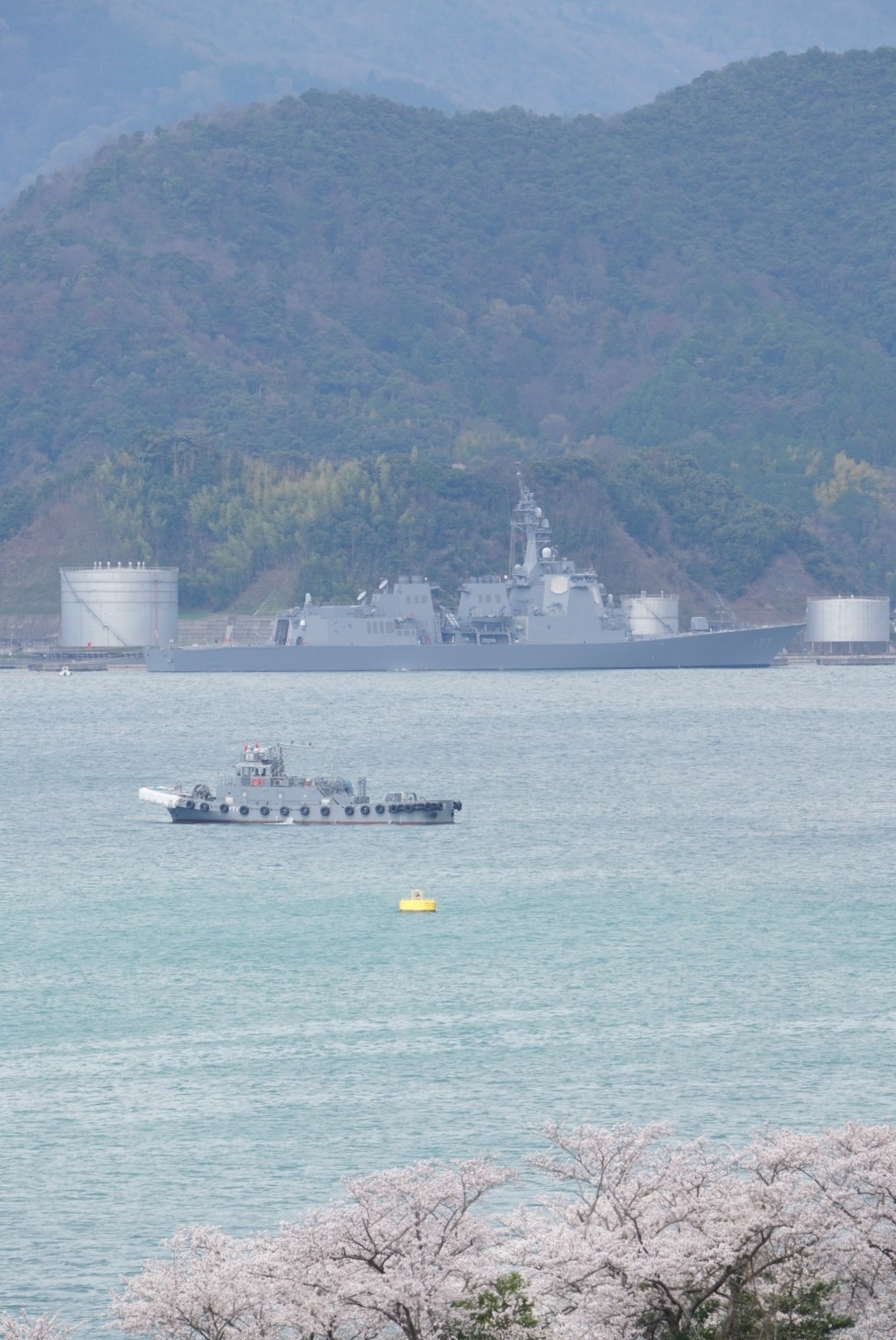 護衛艦「ひゅうが」舞鶴湾錨泊中 2025/4/8 : すーさんの艦活日記