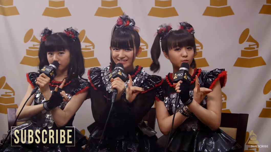グラミー公式 トップページの動画に Babymetal Babymetalの使徒