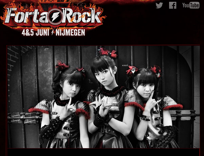 Babymetal オランダ Fortarockフェス 出演決定 Babymetalの使徒 Babymetal オランダ Fortarockフェス 出演決定 Babymetalの使徒