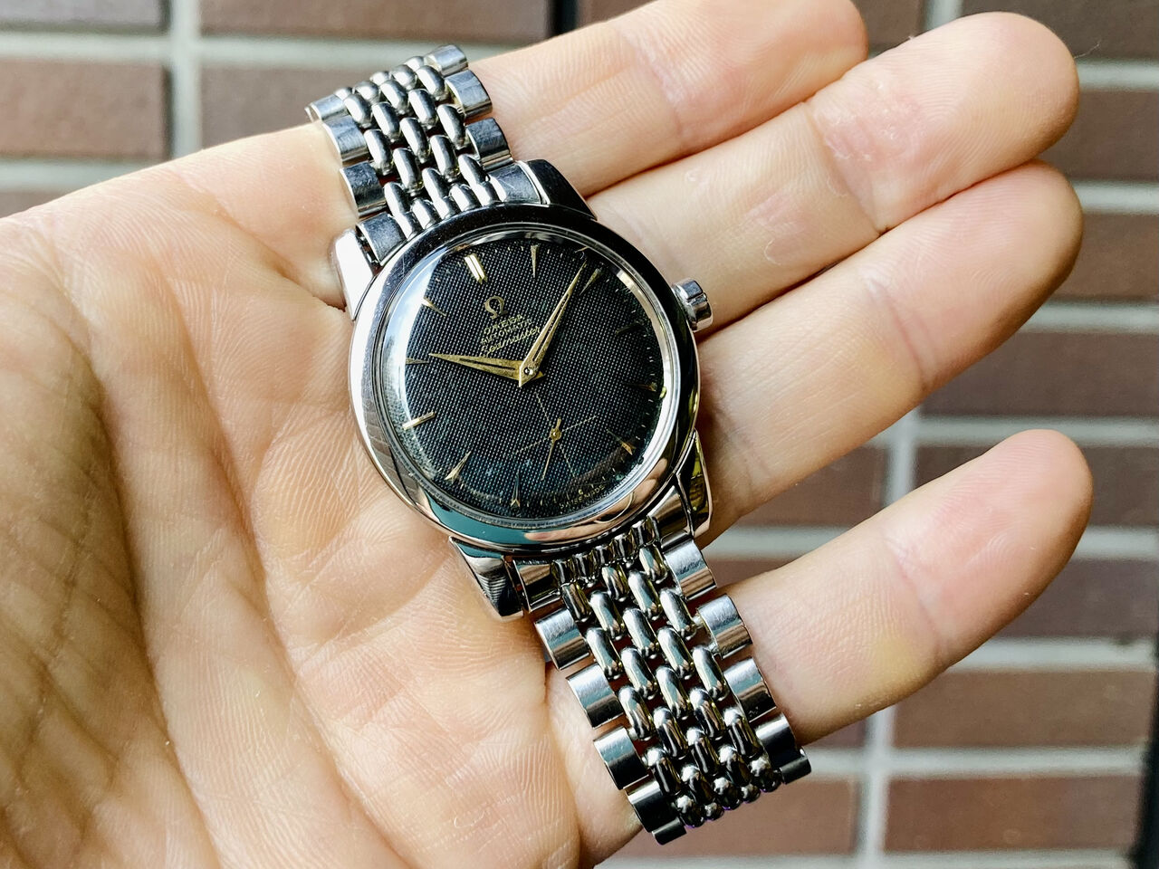 オメガ　純正品　美品　腕時計　金属ベルト　ステンレス　超希少
