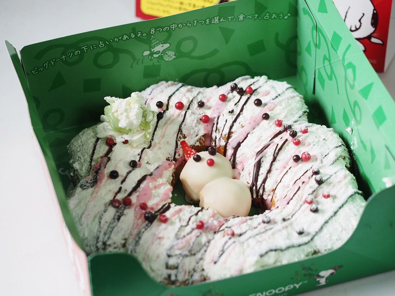 直径18cmの巨大ドーナツ ミスド史上最大のクリスマスビッグドーナツを堪能 スイーツハンター月ウサギの食べ日記