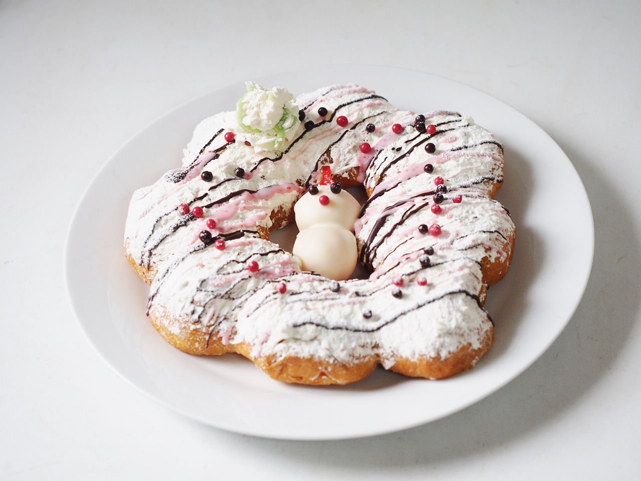 直径18cmの巨大ドーナツ ミスド史上最大のクリスマスビッグドーナツを堪能 スイーツハンター月ウサギの食べ日記