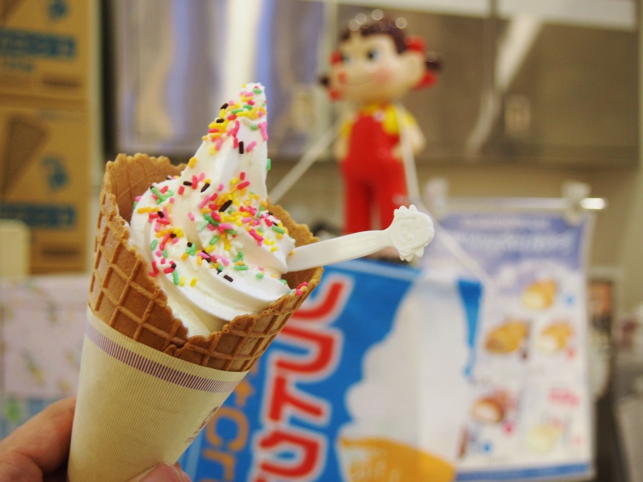 大阪では16店舗限定 不二家のソフトクリーム ミルキーソフト をハント スイーツハンター月ウサギの食べ日記 Powered By ライブドアブログ