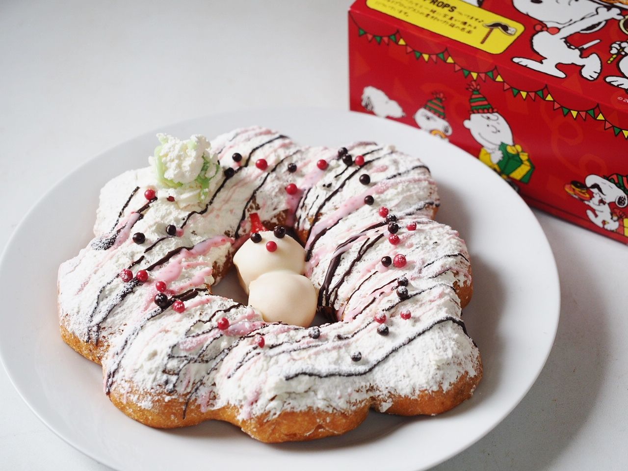 直径18cmの巨大ドーナツ ミスド史上最大のクリスマスビッグドーナツを堪能 スイーツハンター月ウサギの食べ日記
