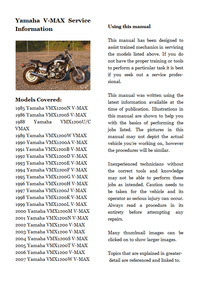 V-MAX取扱説明書社外バイク部品VMX12VMX12C和訳参考書オーナーズマニュアルプレストコーポレーションYAMAHA アクセサリー 