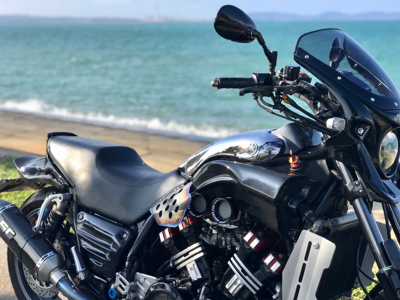 Vmax 1200 メッキ タンクカバー メタルマックス : ネジのバイク Vmax 1200 メッキ タンクカバー メタルマックス : ネジのバイク