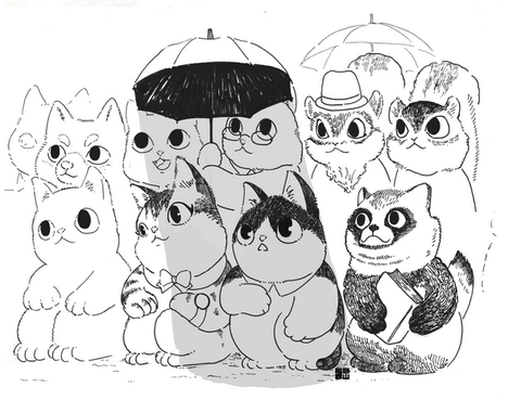 祭りにて。彼女に日傘をさしてあげている彼氏。しかし、私が影に入っている。涼しくてめちゃくちゃ快適。