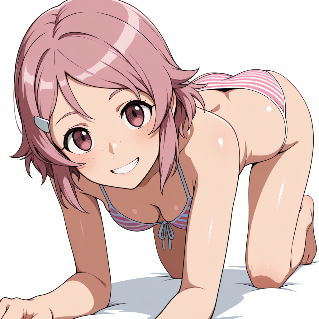 1904130432098399507 リズベット 縞柄のビキニ水着