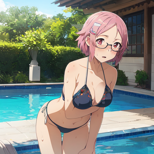 リズベット(ソードアートオンライン) ビキニ水着(眼鏡ver.)