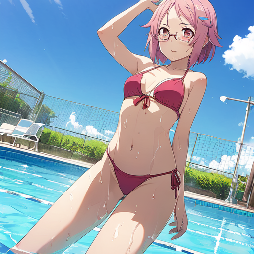 リズベット(ソードアートオンライン) ビキニ水着(眼鏡ver.)