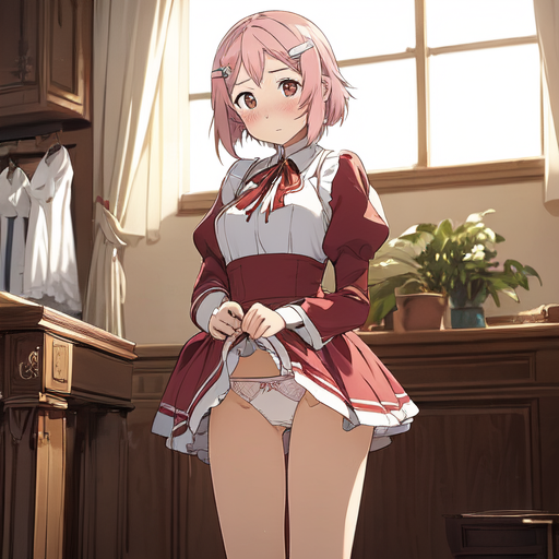 リズベット(ソードアートオンライン) スカートたくし上げパンチラ