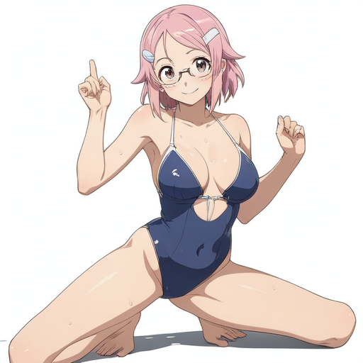 リズベット(ソードアートオンライン) 水着(眼鏡ver.)