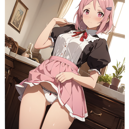 リズベット(ソードアートオンライン) スカートたくし上げパンチラ