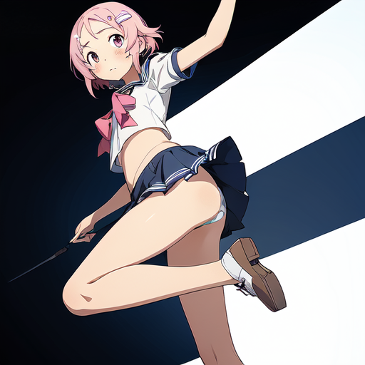 リズベット(ソードアートオンライン) パンチラセーラー服