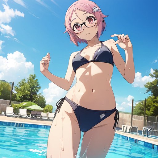 リズベット(ソードアートオンライン) ビキニ水着(眼鏡ver.)