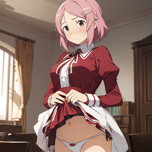 リズベット(ソードアートオンライン) スカートたくし上げパンチラ