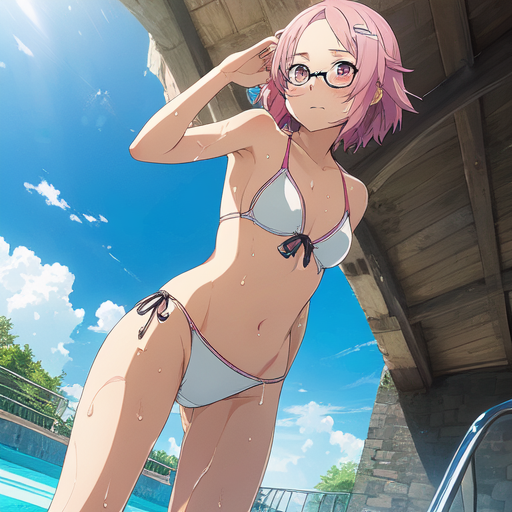 リズベット(ソードアートオンライン) ビキニ水着(眼鏡ver.)