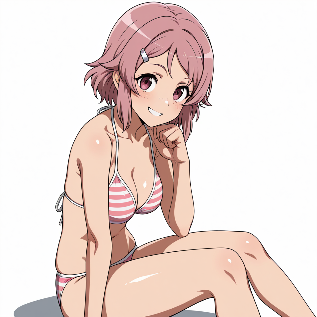 1904553885433927461 リズベット 縞柄のビキニ水着