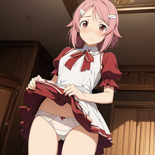 リズベット(ソードアートオンライン) スカートたくし上げパンチラ