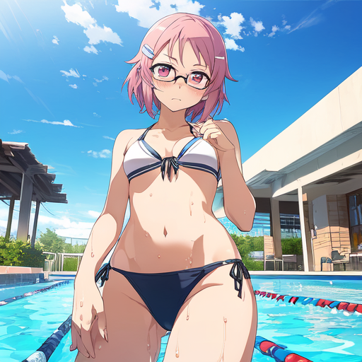 リズベット(ソードアートオンライン) ビキニ水着(眼鏡ver.)