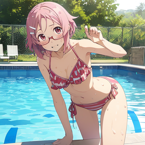 リズベット(ソードアートオンライン) ビキニ水着(眼鏡ver.)