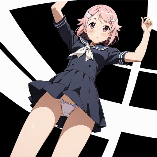 リズベット(ソードアートオンライン) パンチラセーラー服