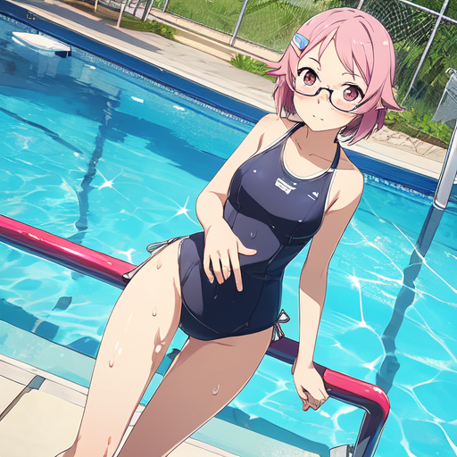 リズベット(ソードアートオンライン) 水着(眼鏡ver.)