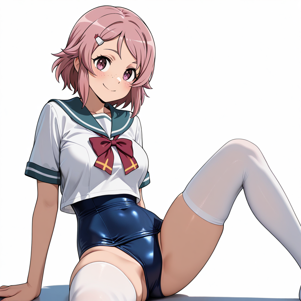 1894722640405578110 リズベット セーラースク水ニーソ