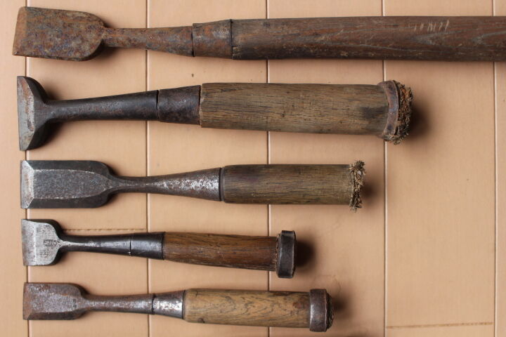 古いノミ 叩き鑿 色々10本 大工道具 : 古道具 弥哉 ＠関市 古家具・古 