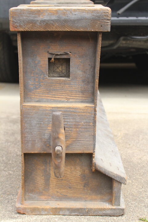 即決□鍛冶屋のフイゴ□箱鞴□ふいご91×28×52cm送風機□鉄工刃物職人