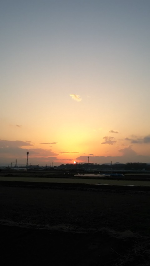 0224　昨日の夕日1