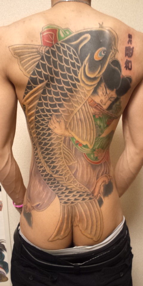 I君の鬼若丸完成 刺青いっぱい 八王子刺青 東京八王子 初代彫和の日記