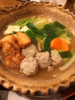 大根もちと鯵のつみれ鍋