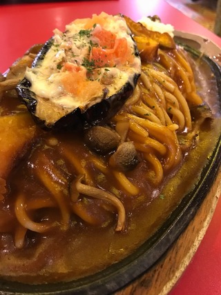 秋ナスのモッツァレラチーズ焼きスパ