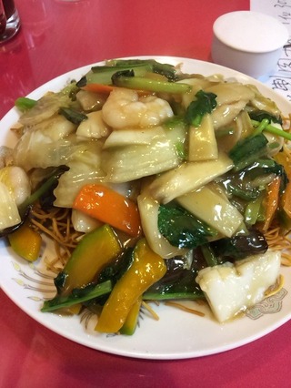 五目かた焼きそば