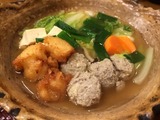 大根もちと鯵のつみれ鍋