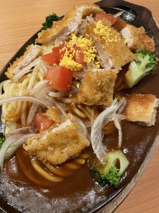 彩りロースカツスパ
