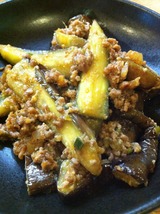 茄子の肉みそ炒め