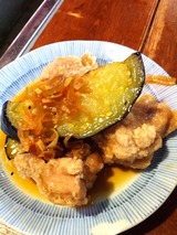 ナスと鶏の唐揚げ