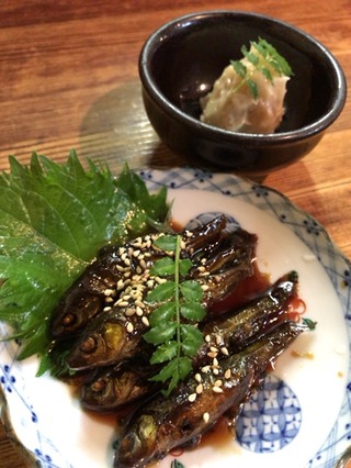 もろこ甘露煮と野菜の酒粕漬け