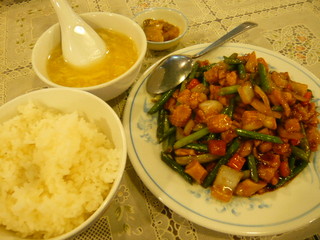 にんにくの芽と鶏肉炒め