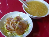蒸し鶏&スープ