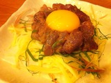 鰹とジャガイモの納豆ユッケ