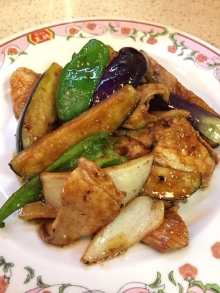 秋ナスと豚肉の味噌炒め