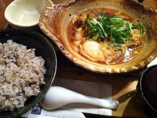 四元豚のロースかつ玉子とじ土鍋定食