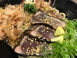 藁焼き鰹の冷がけそば