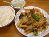 上牛肉と野菜の炒め定食